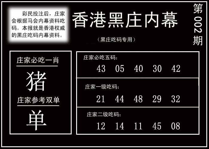002期香港黑庄内幕[图]