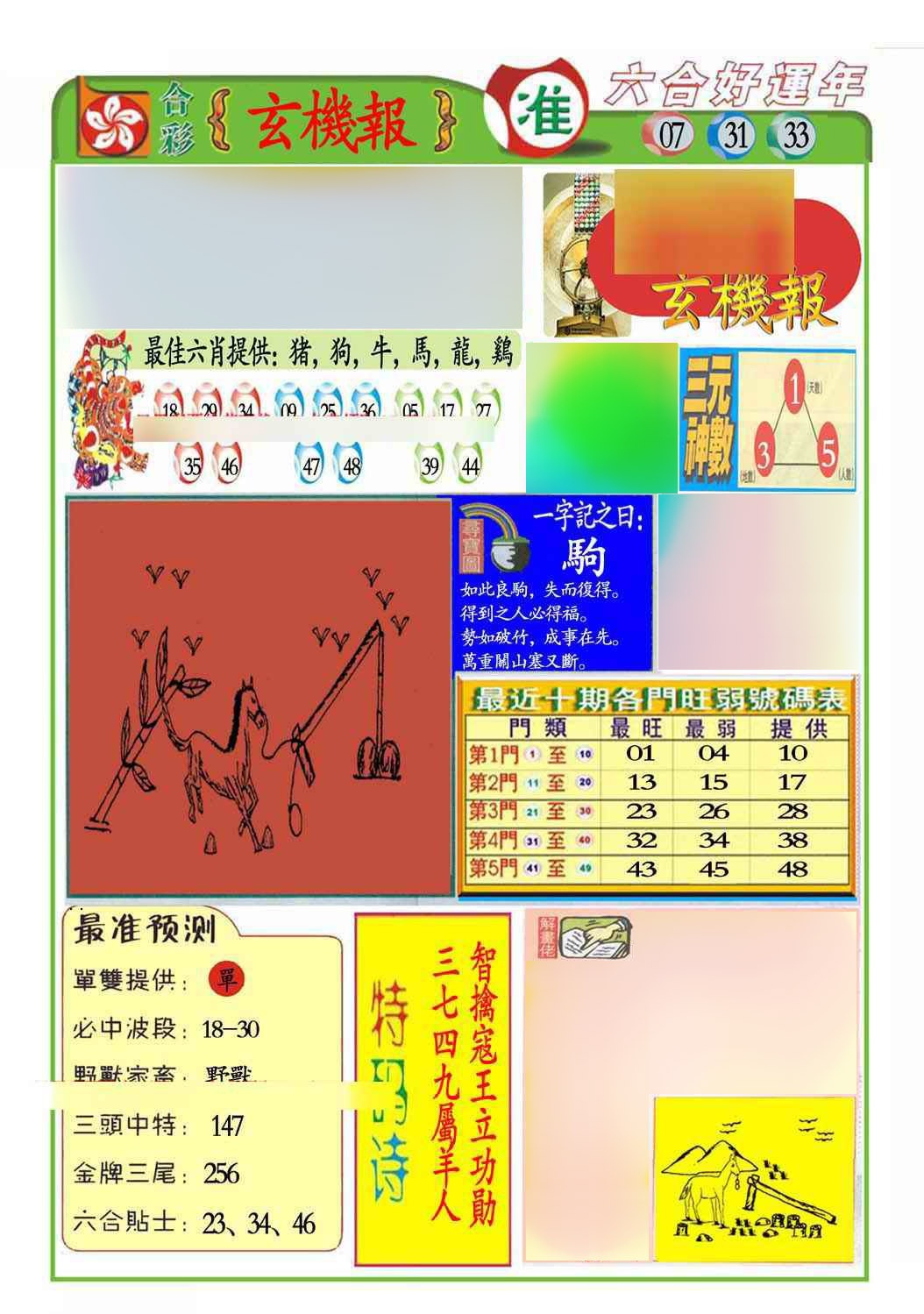 002期马经玄机报(新图推荐)[图]