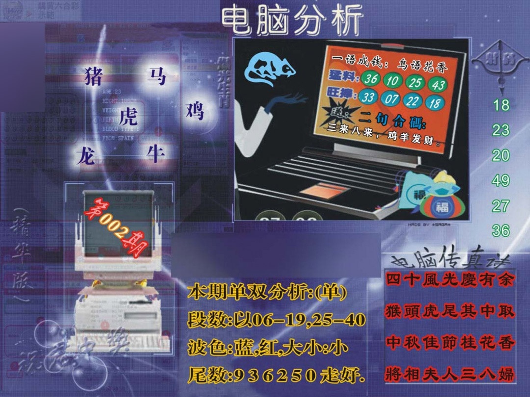 002期正版电脑分析贴士[图]